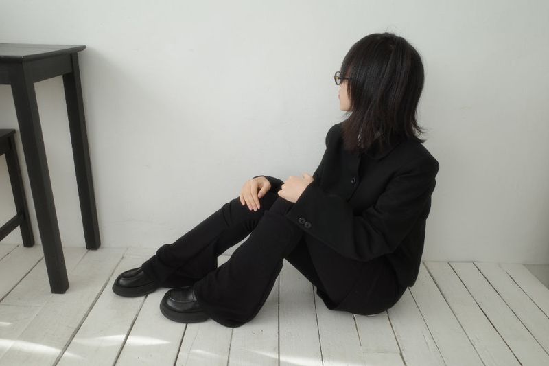 ハッシュラップスカートピンタックパンツ (2color)