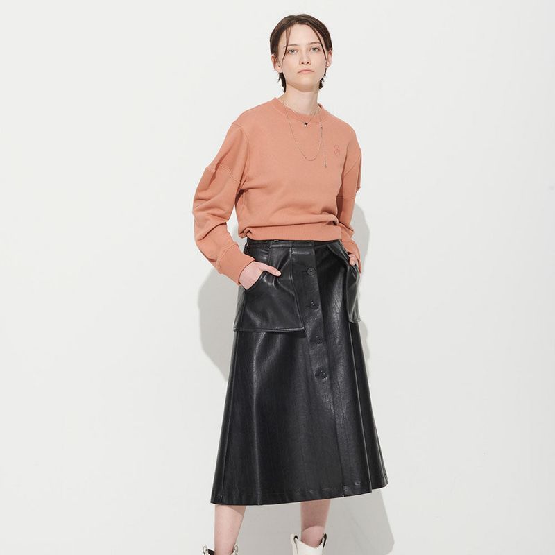 LORIENT LONG SLEEVE SWEATSHIRT, SALMON