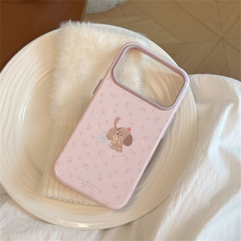 [1+1BOGO] Flower Puppy Summer iPhone Case