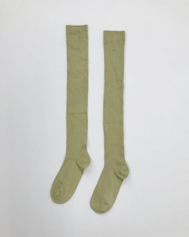 Vinyl gem knee socks (4color)