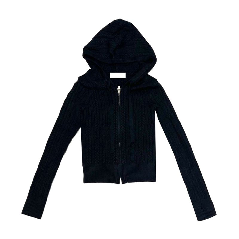 Tweedy knit zip up