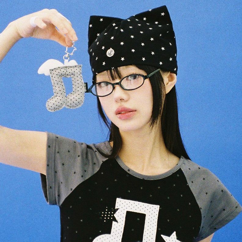 CLUT STUDIO（クラットスタジオ）の「Cat Ear Star Beanie - BLACK（Hats）」
