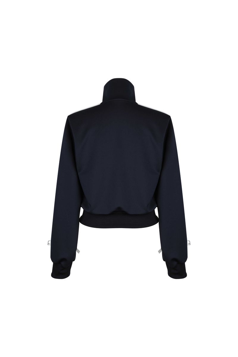 RIBBON JERSEY TRACK TOP / NAVY
