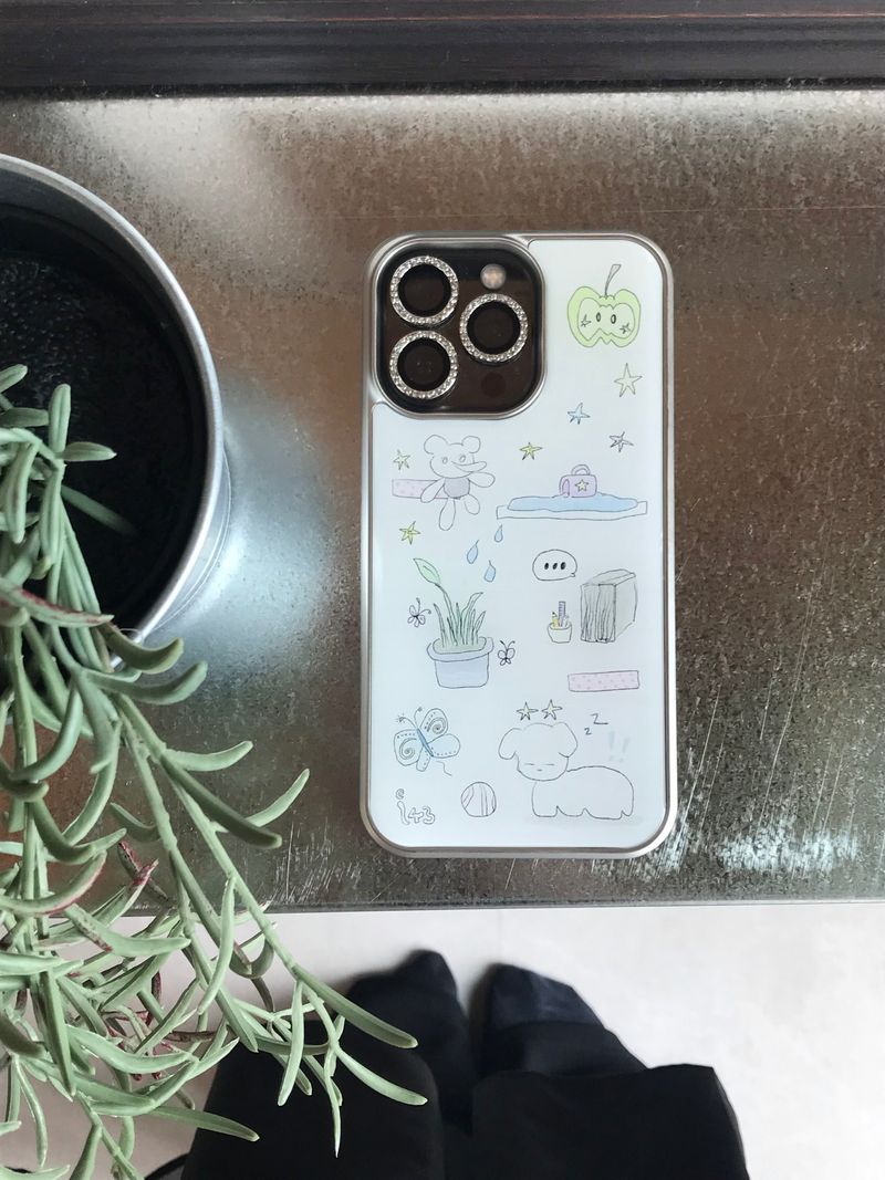 [MADE] Doodle note silver epoxy case 