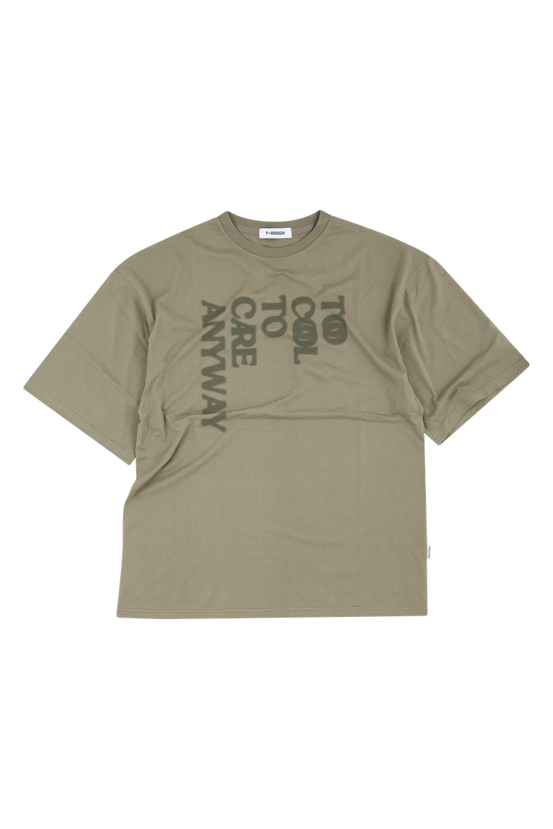 トゥークールオーバーフィットダストカーキ半袖Tシャツ