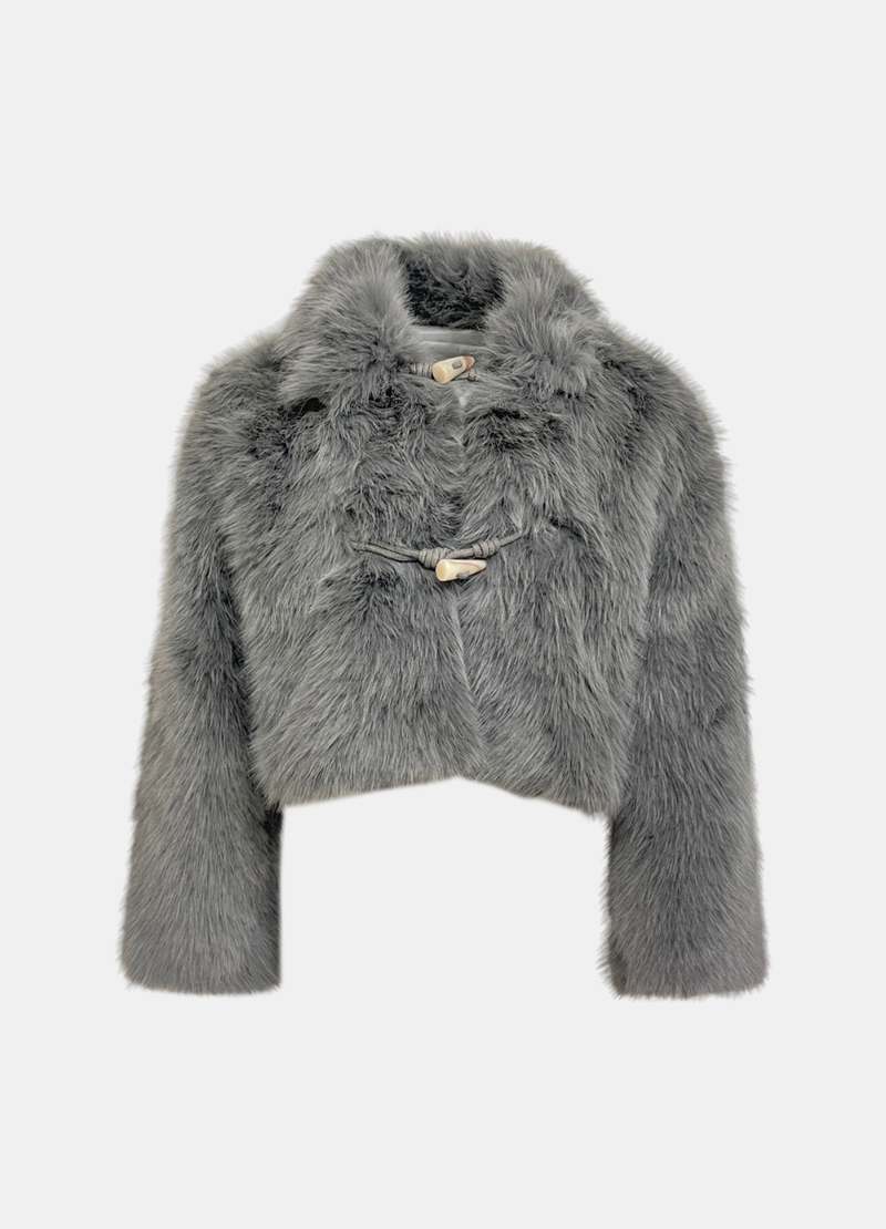 Luna Toggle Fur Crop Jacket