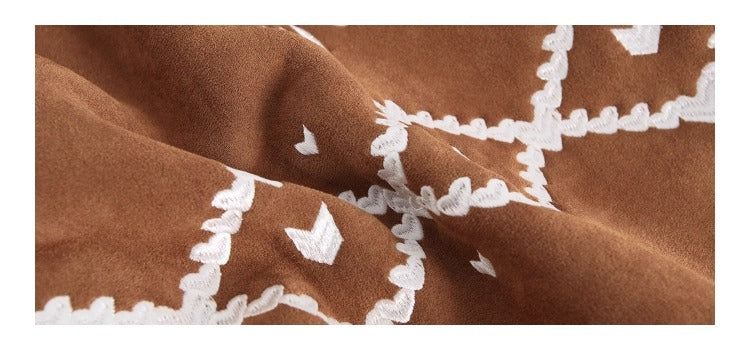 Camel suede oversized fit coat