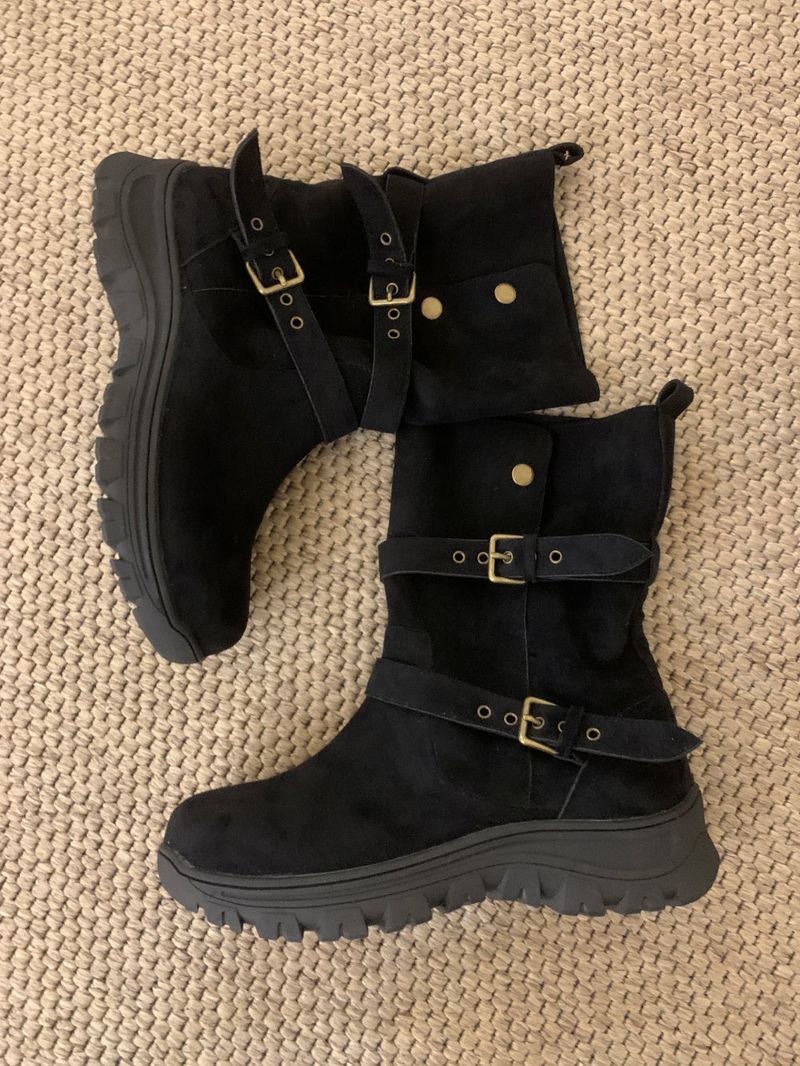 Wander Hiker Two Strap Suede Mid Boots