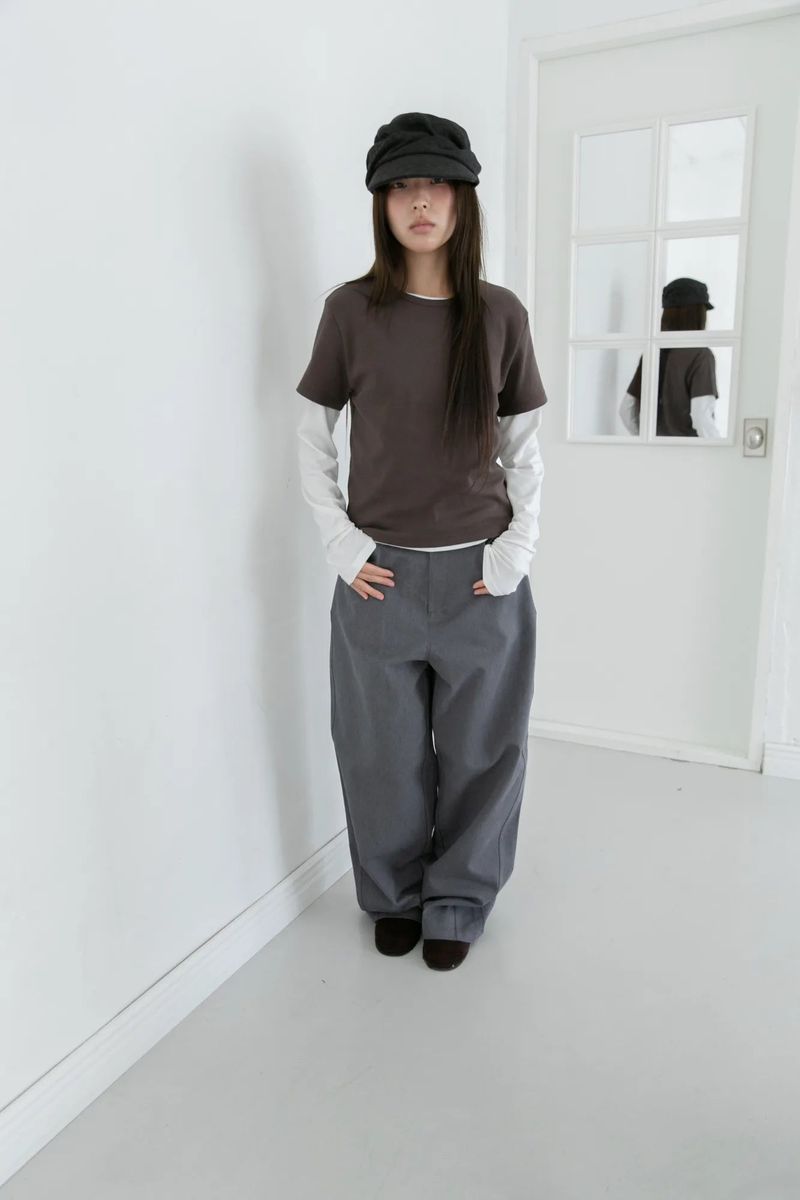 fall button pocket wide pants(2colors)