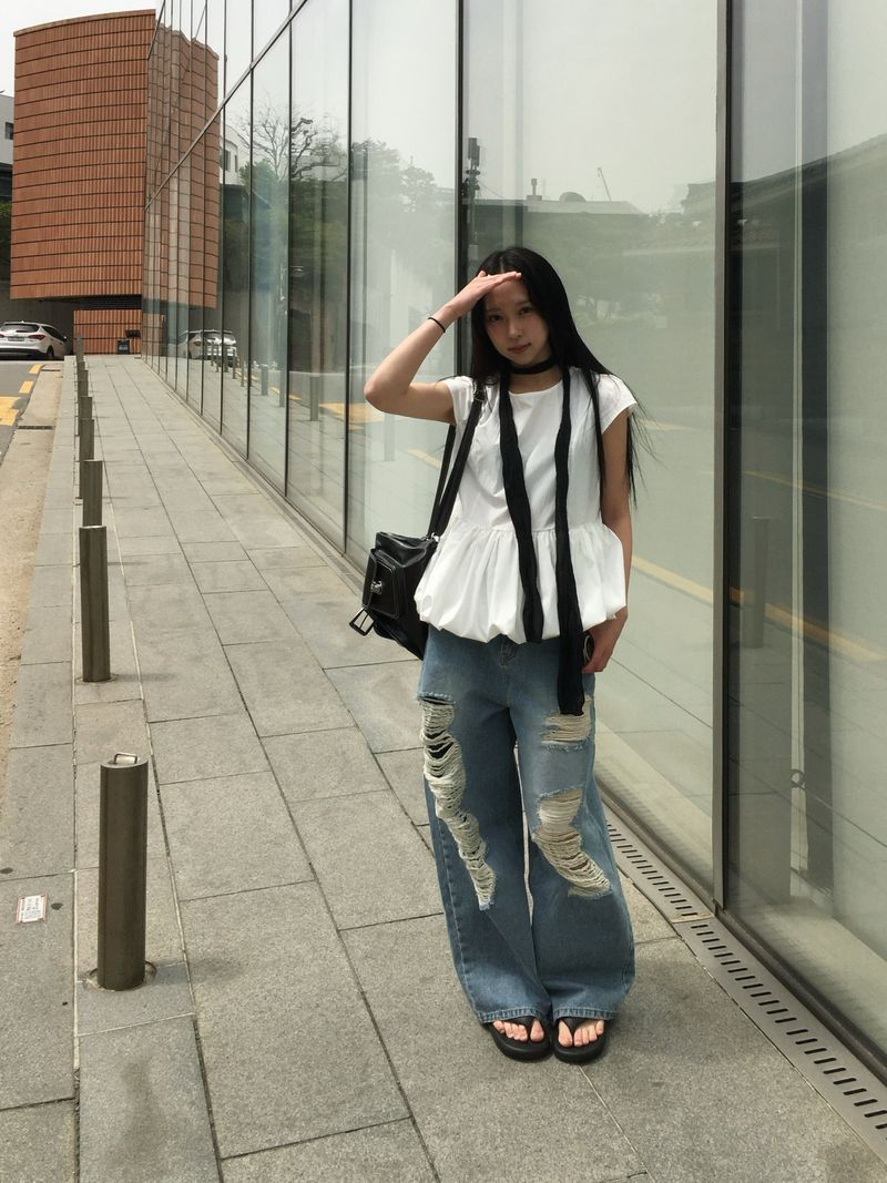 Pico Distressed Wide Denim (2c)