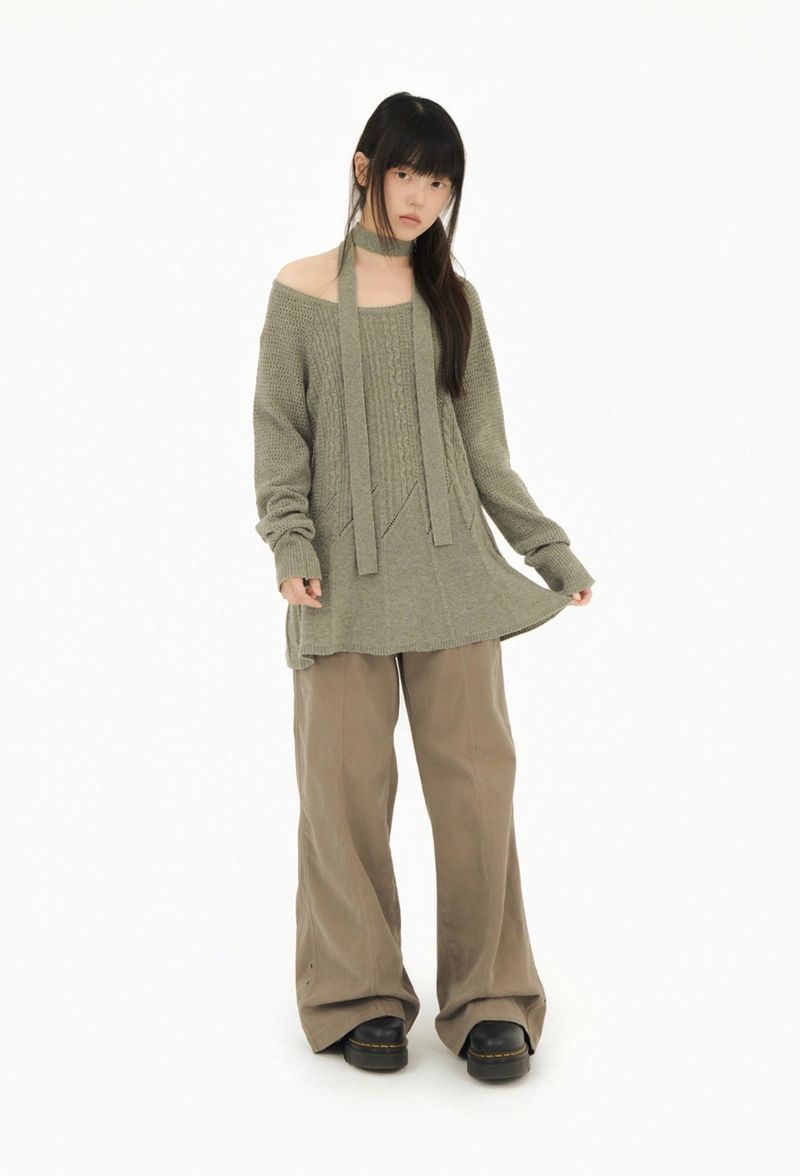 CABLE RECO KNIT OPS GREY
