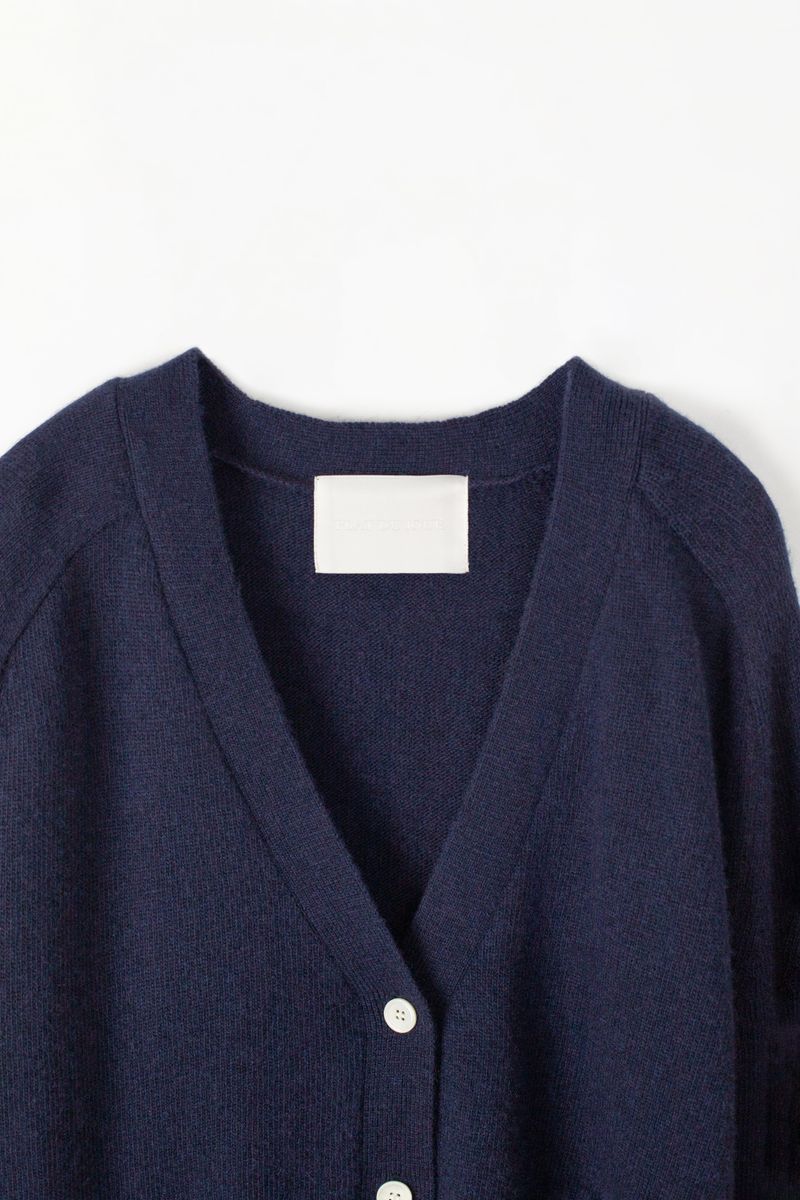 Loose cardigan (Navy)
