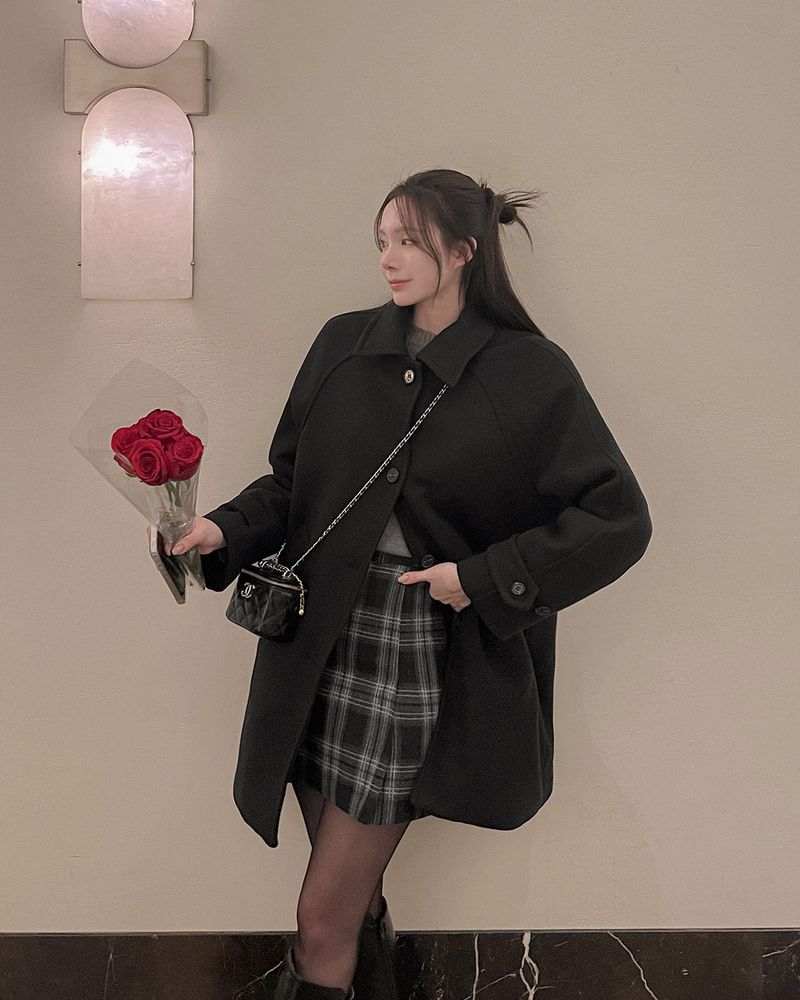 Wool half coat