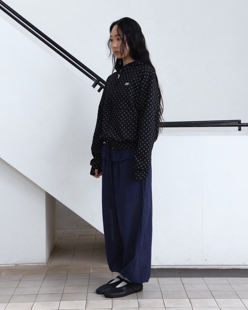 Dot Drift Zip-Up Hoodie