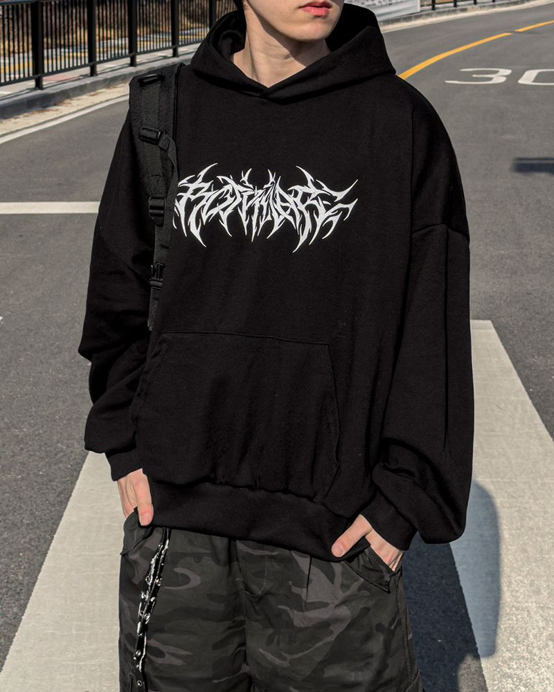 Cable Paint Over Hoodie
