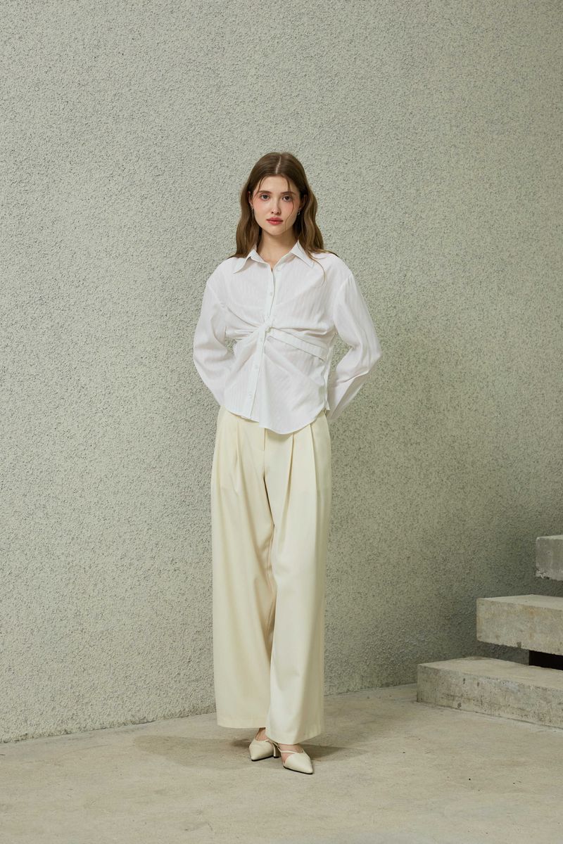 TOMO WIDE SLACKS / IVORY