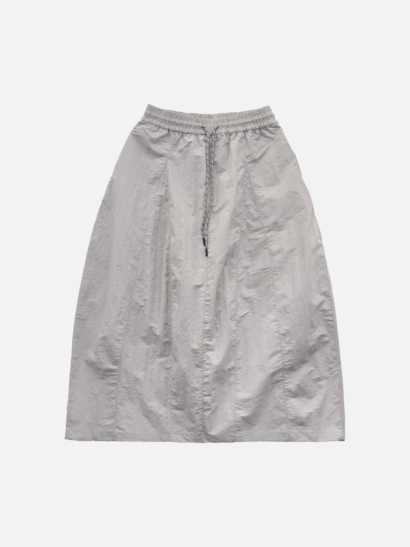 Windy Nylon Banding Long Skirt (3c)