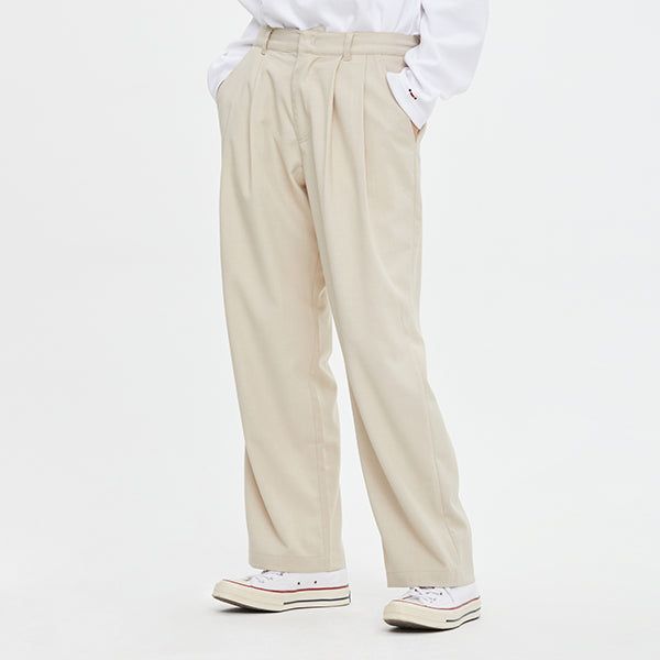 ESSENTIAL WIDE SLACKS_BEIGE