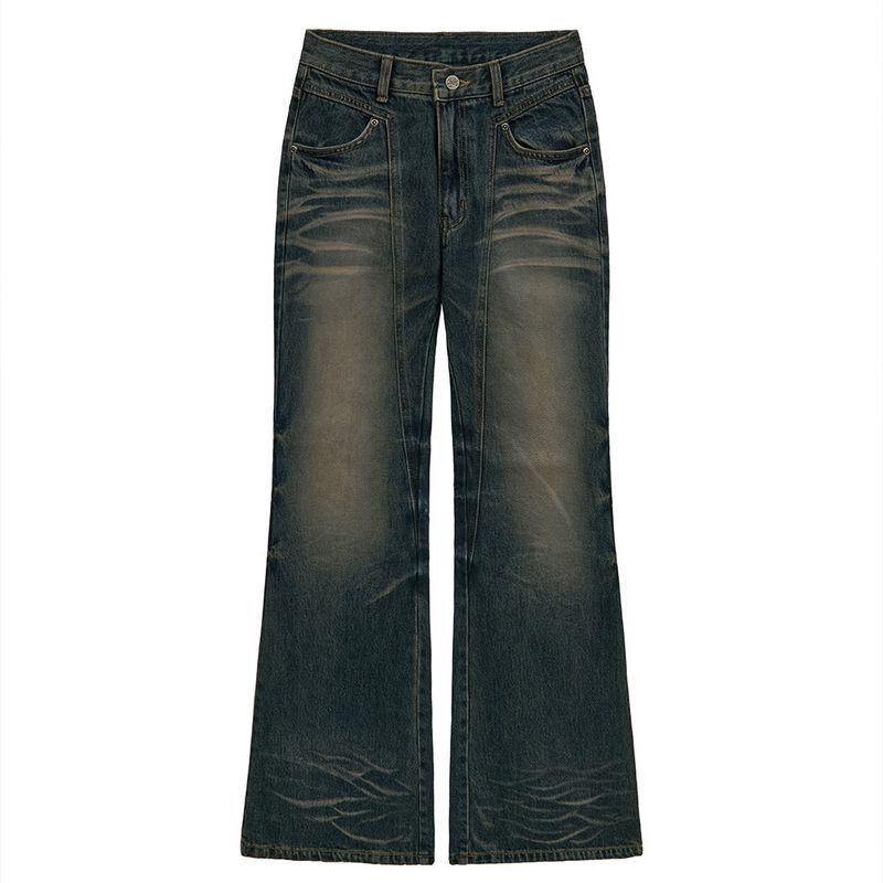 MIDNIGHT MOVE（ミッドナイトムーブ）の「line boots cut (blue)（Pants）」