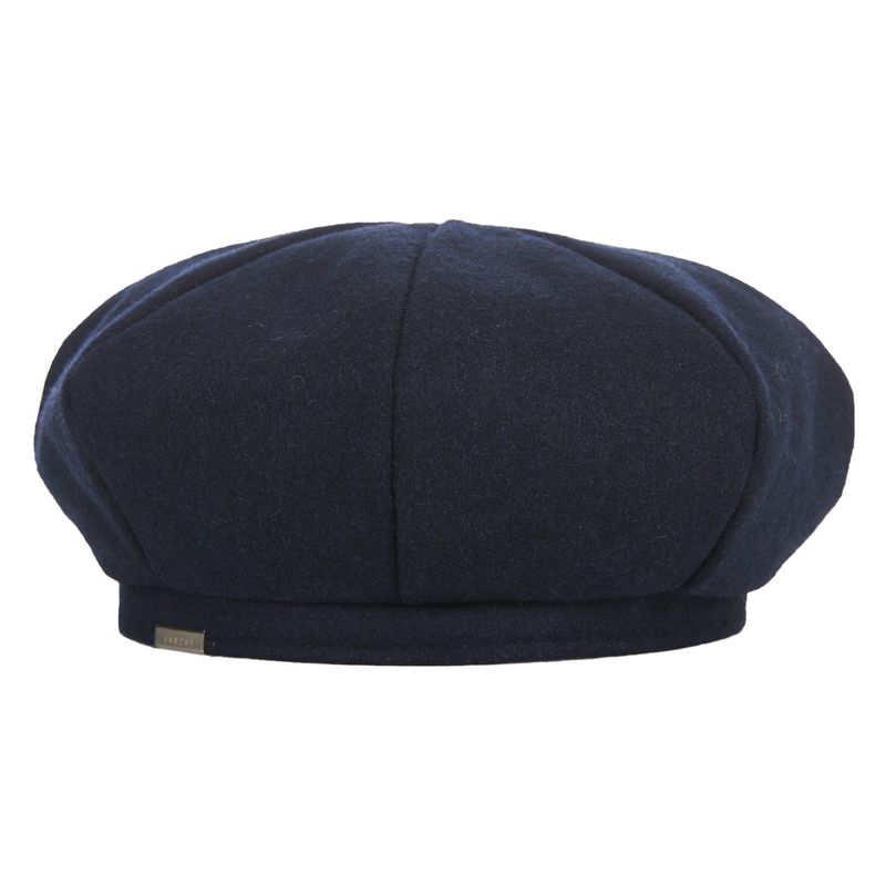 Bold metal tip wool beret NAVY