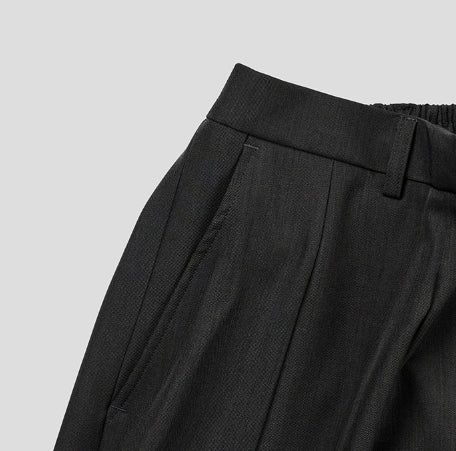 Ellier Three-Button Cropped Blazer Slacks Set