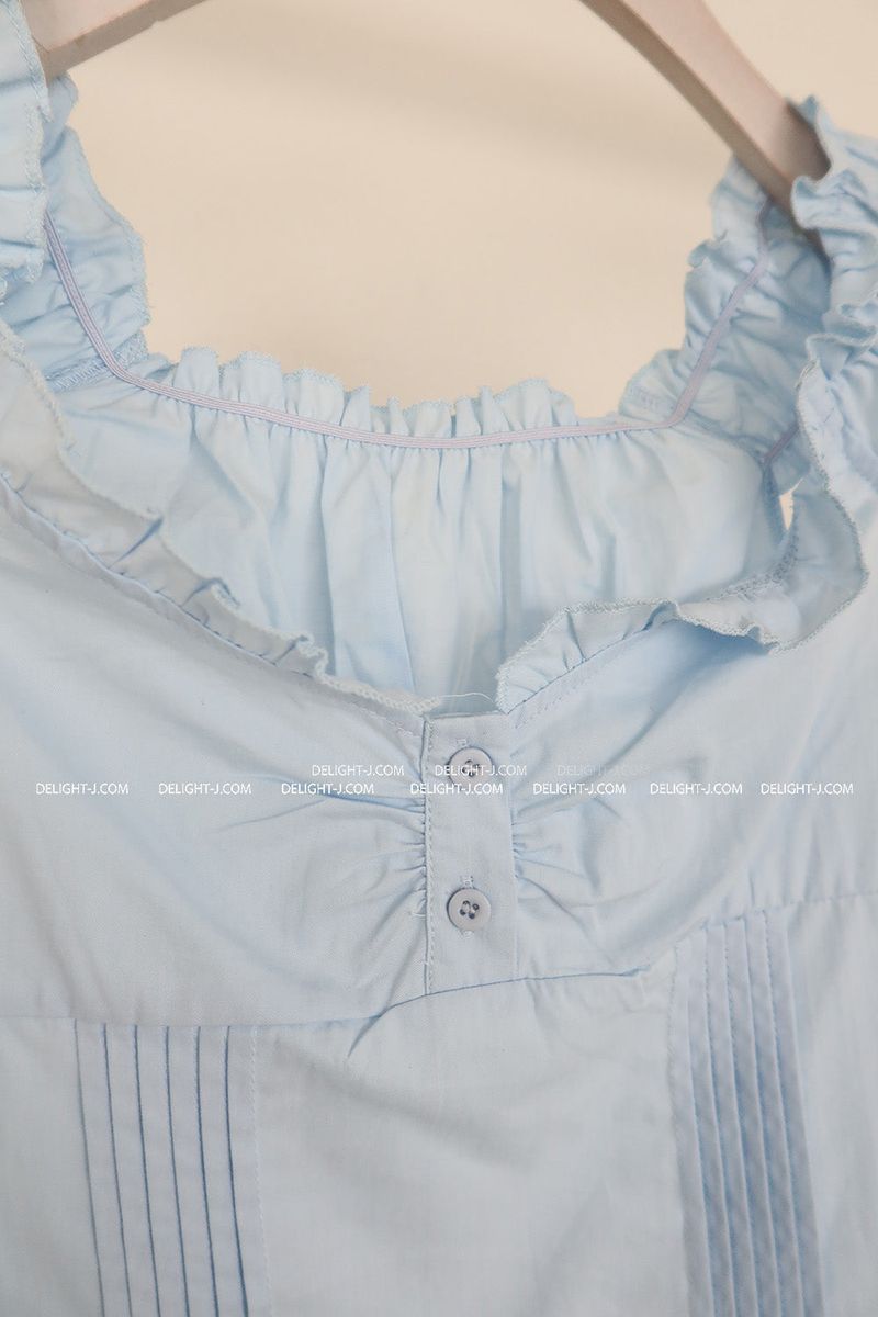 pintuck frill square off-shoulder blouse