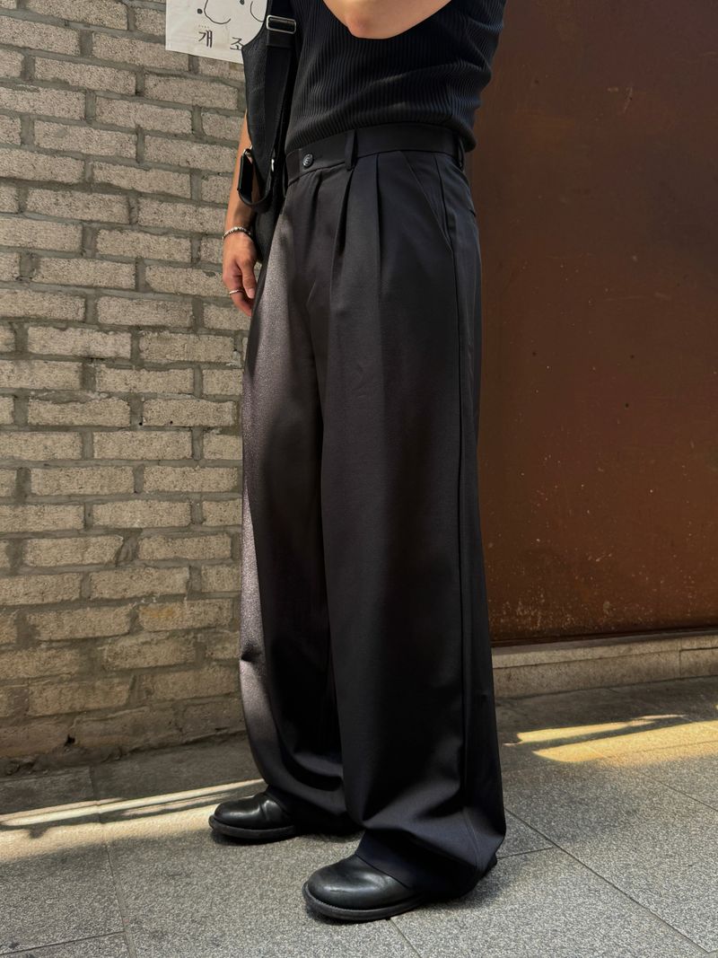 Ron two-tuck wide slacks
