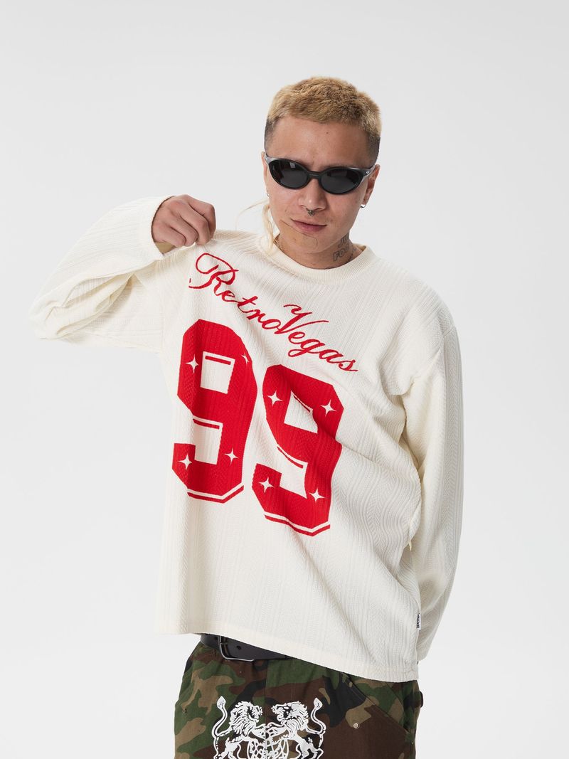 RTVG(RETROVEGAS) ナンバー.99 レジャーニットホッキーシャツ