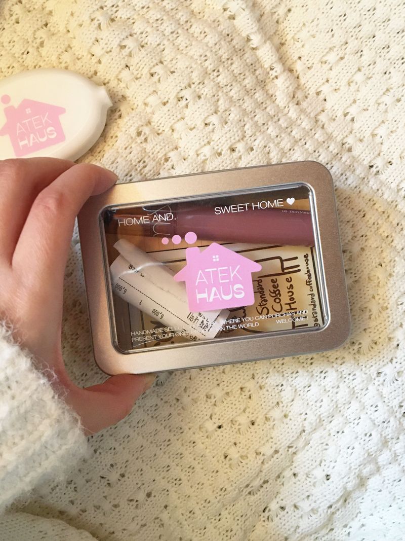 House Silver Mini Tin Case(Pink)