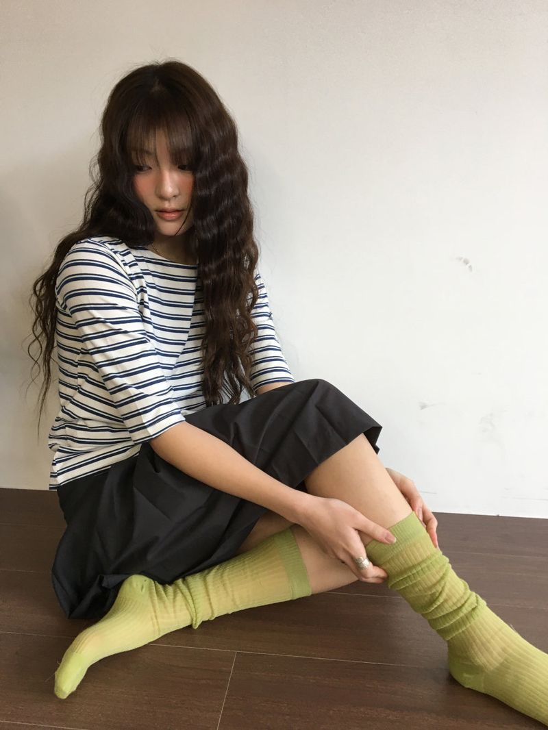DUGGY（ダギー）の「ルベンシースルーニーソックス (2color)（ファッション小物）」