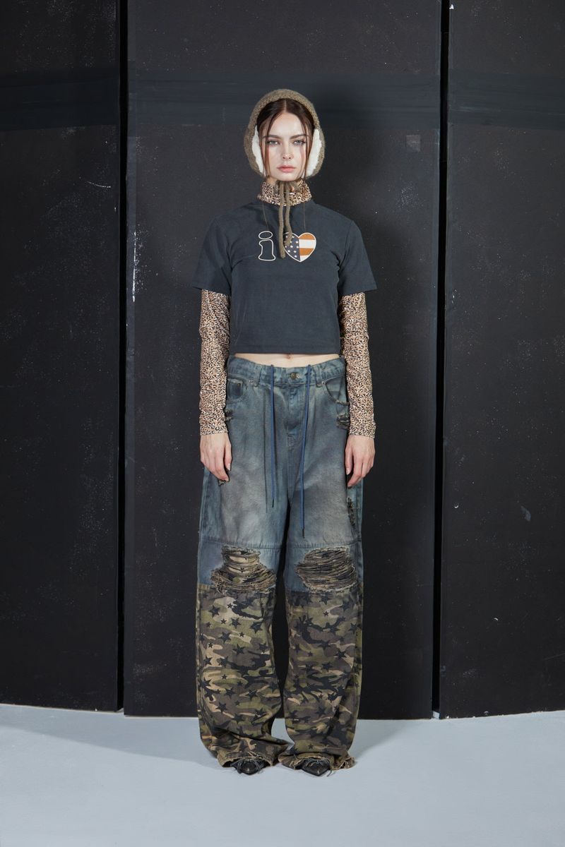 LEOPARD LAYERED T-SHIRT