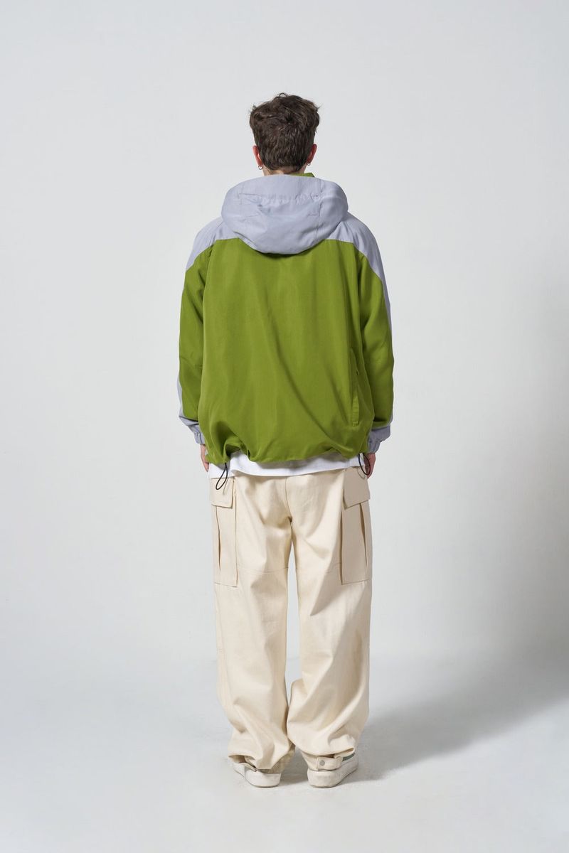 Oversize Color toning Windbreaker - OLIVE