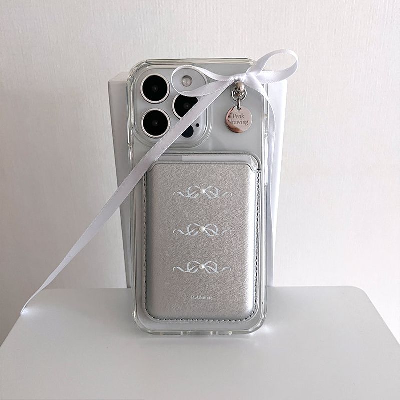Peakdrawing（ピークドロウィン）の「(Magsafe.ver) ホワイトムードシルバーカードスロット magsafe ケースセット（スマホグッズ/小物）」
