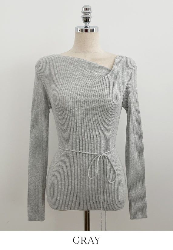 Luna Diagonal Unbalance Rib Knit (Strap Set)