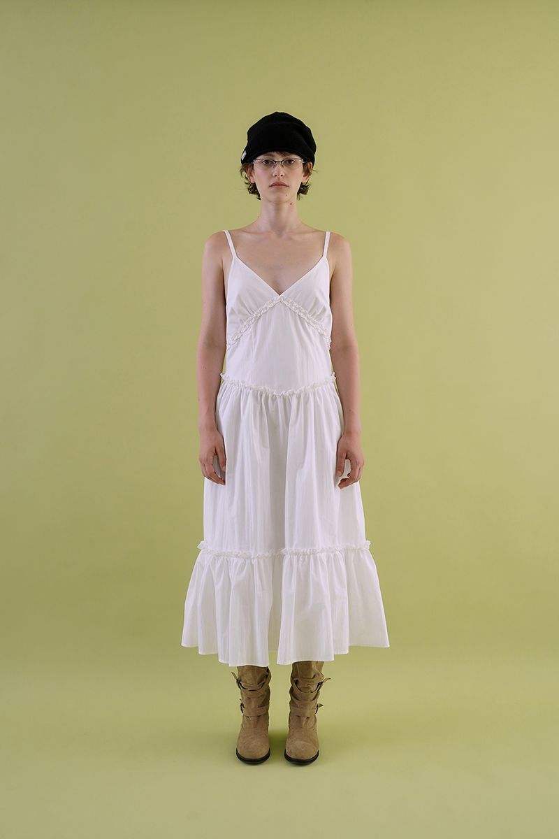 Silly frill dress_ivory