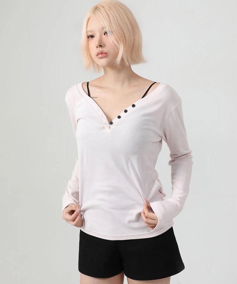 Button Slim Fit Knit