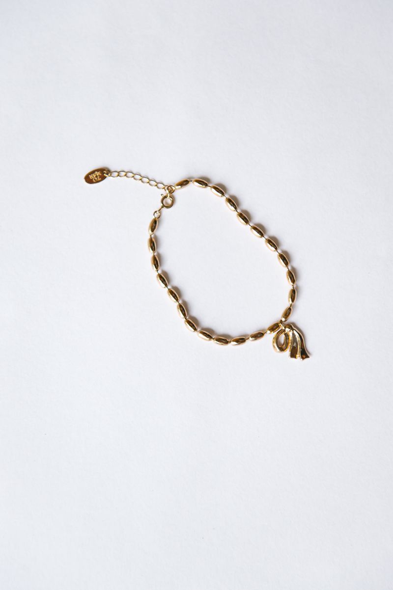 [MADE] Tiny ribbon bracelet (14k gold plated)