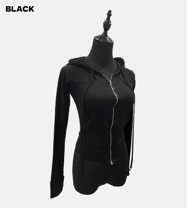 Culotte hood zip-up