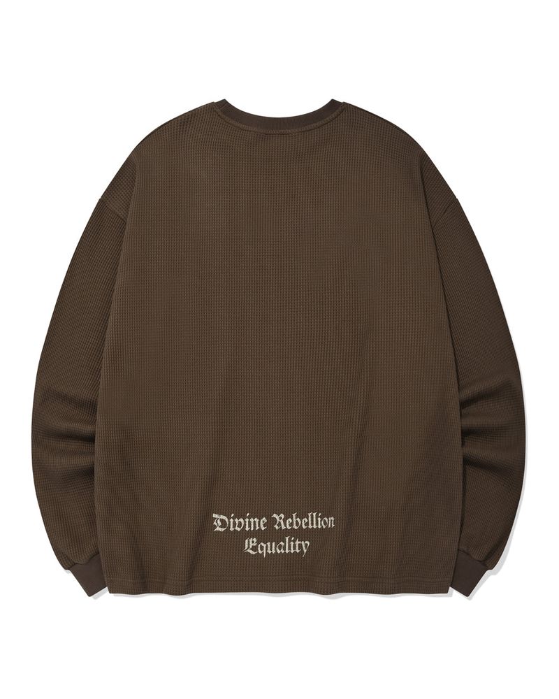 Divine Waffle Long Sleeved/Dark Brown