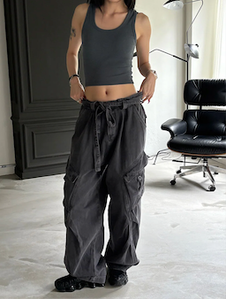 [BASIC ITEM] Rib crop sleeveless(9color)