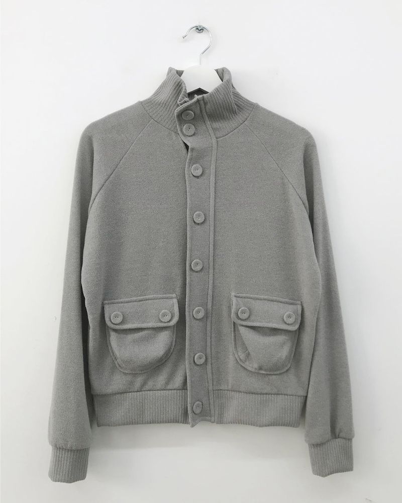 Mock neck high cardigan (3color)