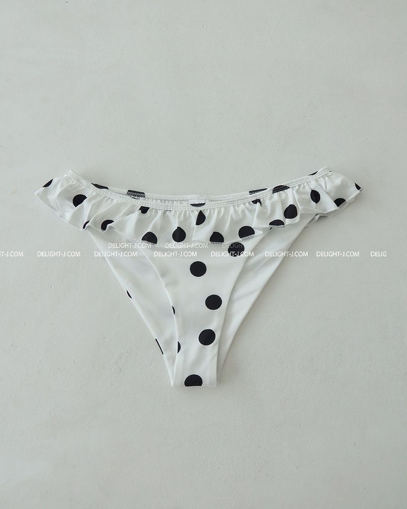 Dot ribbon dot frill bikini