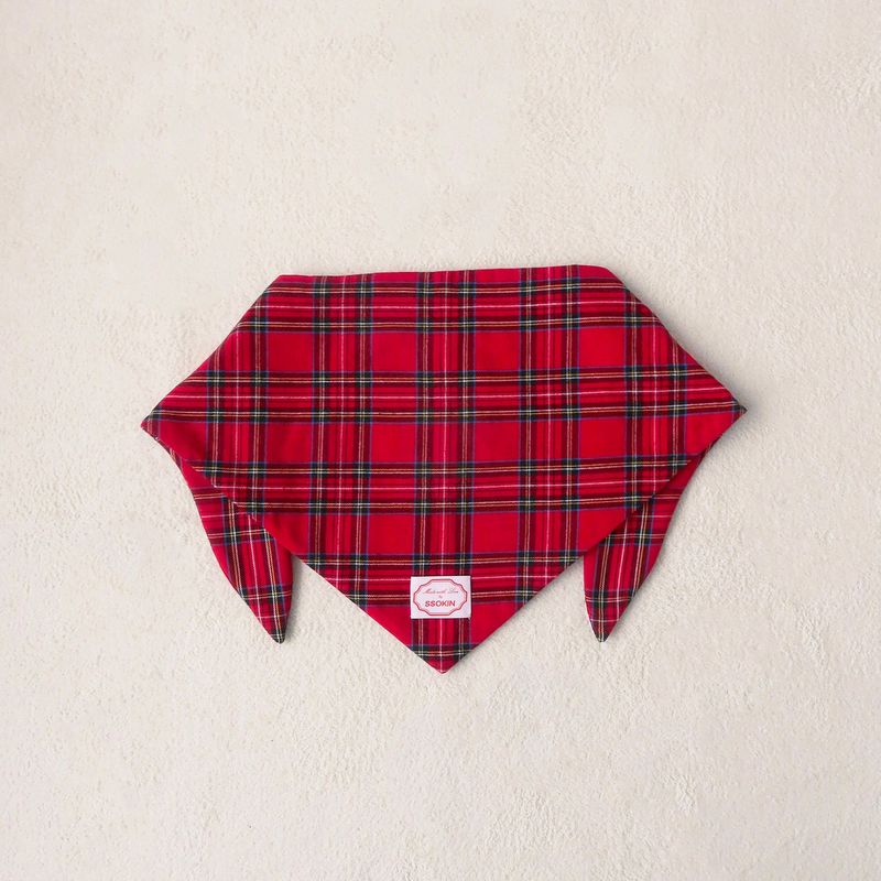 Padded Shoulder Scarf_Red