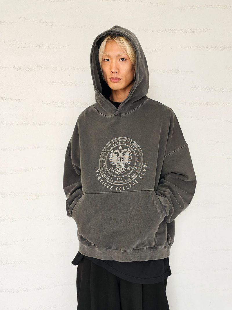 VENTIQUE Pigment Izzy Eagle hoodie 2colors