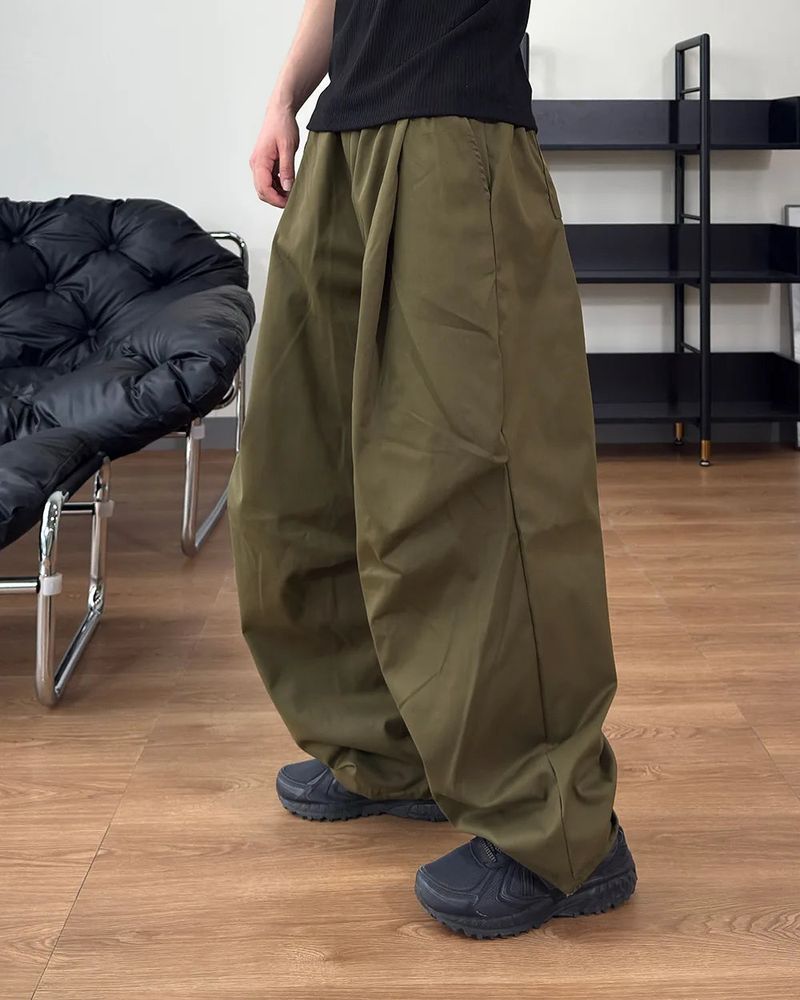 Luve Cotton Curved Wide Pants
