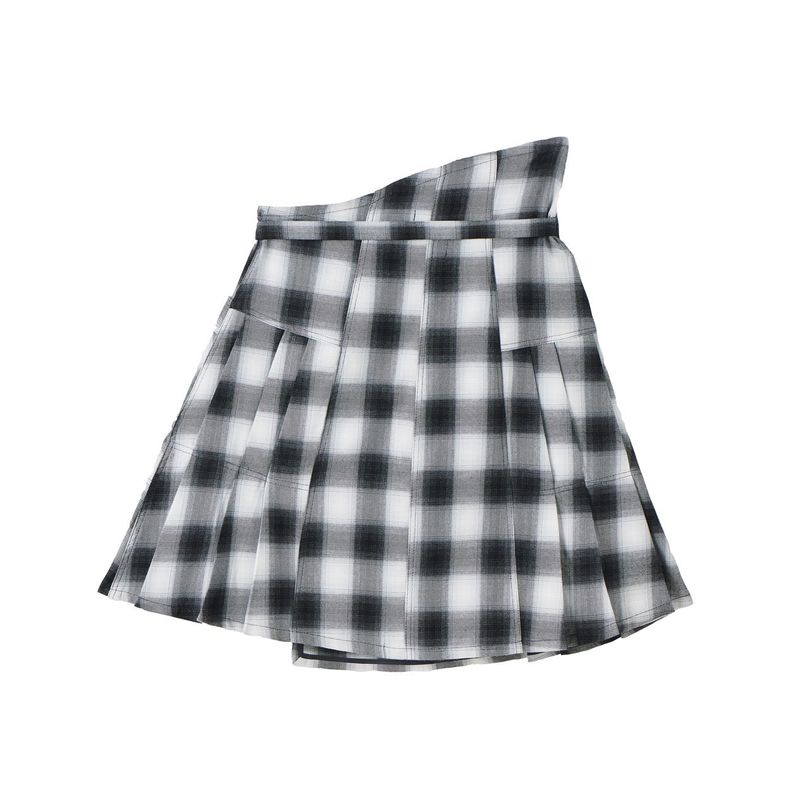 COTTAGE FLANNEL WRAP SKIRT (BLACK)