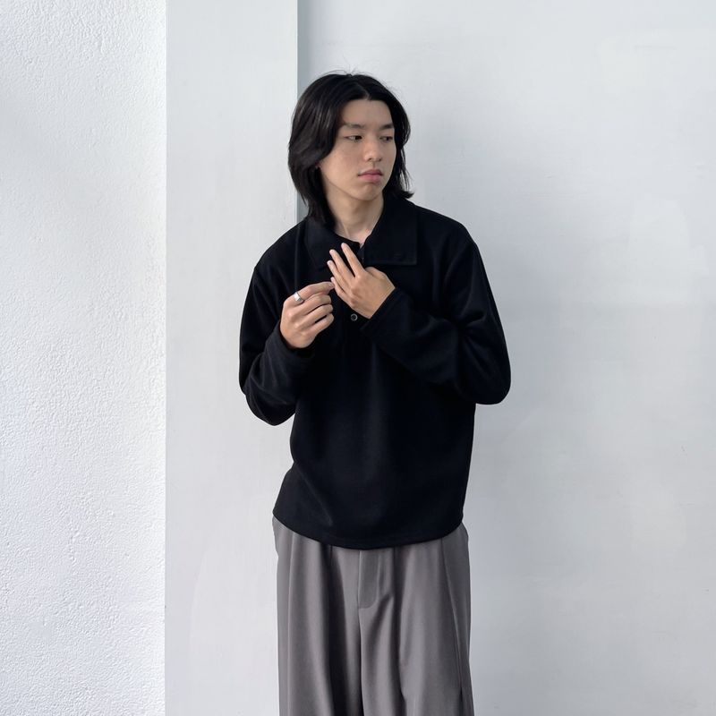 2-Way Stand Collar Long Sleeve