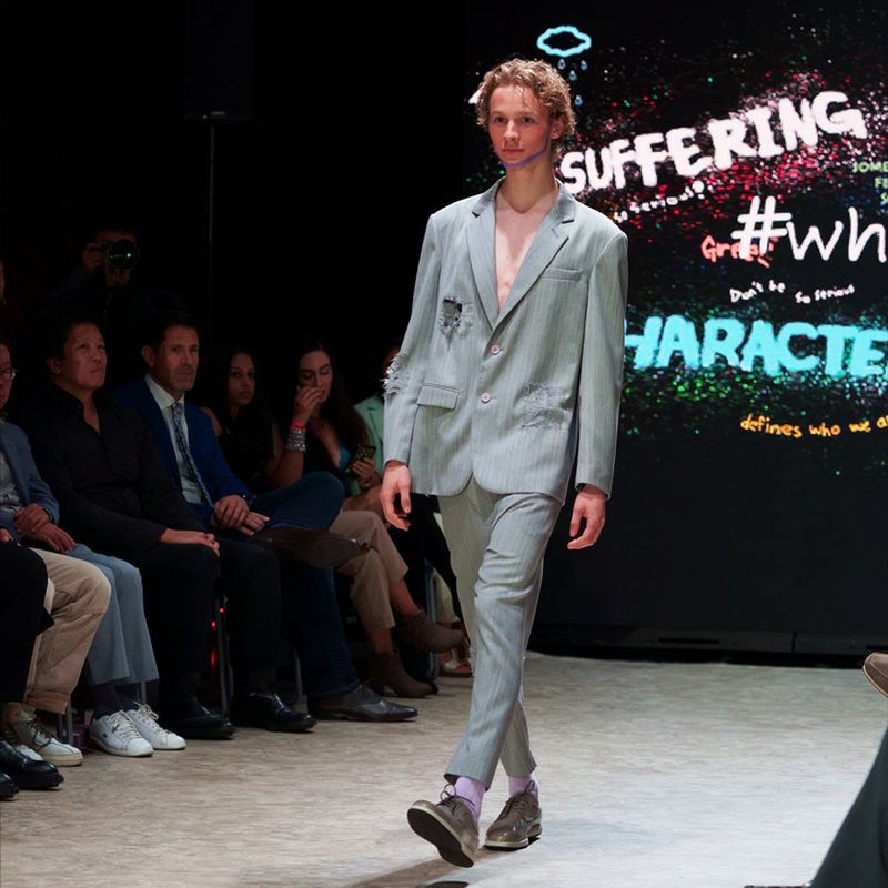 Suffering-Character purple Trousers