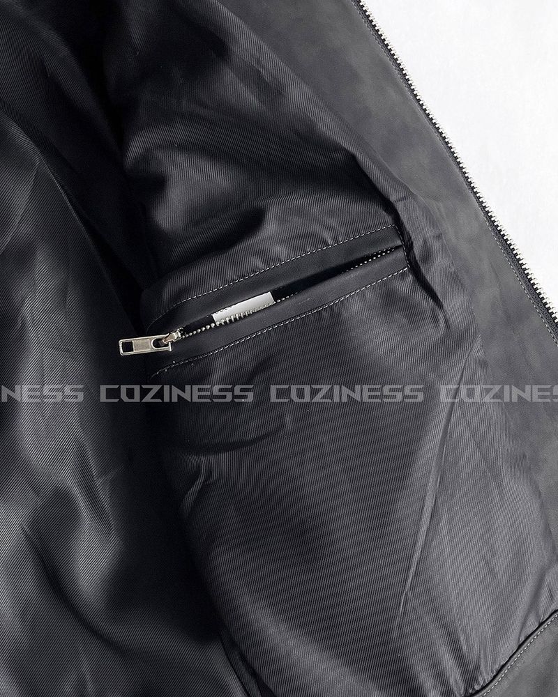 OA Treasure Cropped Racing Leather Jacket (2 colors)