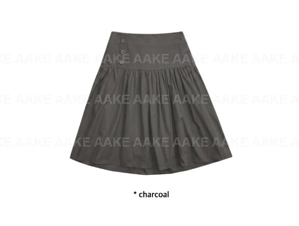 POP BUTTON MIDI SKIRT